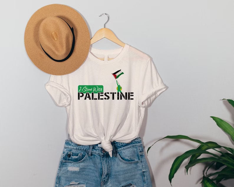 Palestine Tshirt, I Stand with Palestine Shirt, Free Palestine Tees, Freedom for Palestine Protest Tops, Anti Israel Unisex Adult Kids Shirt