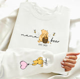 Personalised Mama Bear Sweatshirt with Kids Names, Custom Mama Printed Crewneck, Mother's Day Gifts, Cozy Mom Life Jumpers, Gift for Momma