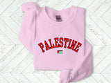 Palestine Sweater, Palestine Flag Printed Crewneck Sweatshirt, Support Palestine Freedom Gaza Protest Top, Palestinian Shirt, Comfy Jumper