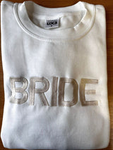 Bride Tribe Embroidered Sweater, Personalised Wife Jumper, Maid of Honour Team Bride Wedding Hen Party Couple Matching Gift idea Sweatshirt