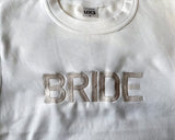 Bride Tribe Embroidered Sweater, Personalised Wife Jumper, Maid of Honour Team Bride Wedding Hen Party Couple Matching Gift idea Sweatshirt