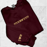 Personalised Anniversary Sweatshirt, Roman Numeral Date Initial Heart Embroidered Sweater, One Year Anniversary Gifts, His and Hers Hoodies