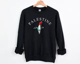 Palestine Sweatshirt, Free Palestine Flag Printed Sweater, Support Save Gaza Protest Save Palestine Clothing, Human Rights Freedom Jumper