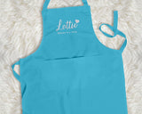 Personalised Cooking Chef Apron, Embroidered Custom Name Monogram Embroidered Apron With Pouch, Baking Aprons for Men Womens, Gift for Her