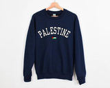 Palestine Sweater, Palestine Flag Printed Crewneck Sweatshirt, Support Palestine Freedom Gaza Protest Top, Palestinian Shirt, Comfy Jumper