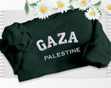 Gaza Palestine Sweater, Embroidered Gaza Palestine Sweatshirt, Support For Palestine, Freedom Gaza Protest Shirt, Adult Size Crewneck Jumper