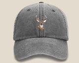 Whitetail Deer Embroidered Cap, Wildlife Baseball Hat with Animal On It, Vintage Retro Casual Summer Caps, Hats Collection