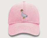 Goose Embroidery Design Vintage Hat, Cowboy Hat Goose Unisex Baseball Cap, Cool Goose 100 Cotton Vintage Style Bird Hat,