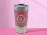 Personalised Lazer Engraving Leather Tumbler, Custom Monogrammed initials Stainless Steel Mug, Coffee Mug , Insulated Tumbler, Gift for Her