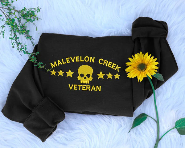 Embroidered Malevelon Creek Veteran Sweater, Vintage Comfort Color Crewneck Sweatshirt, Retired Veterans Unisex Jumper, Gift for Grandfather