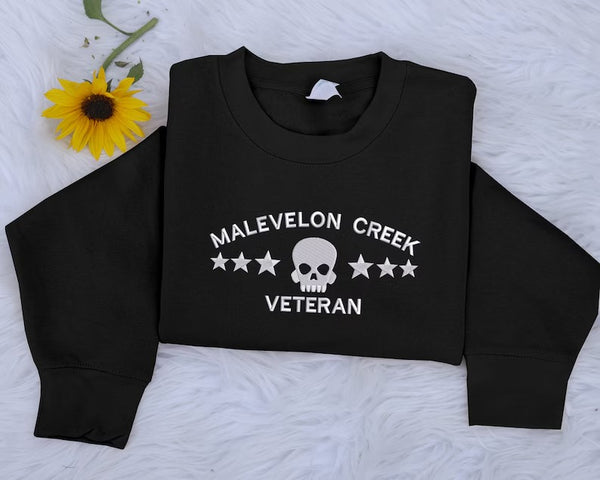 Embroidered Malevelon Creek Veteran Sweater, Vintage Comfort Color Crewneck Sweatshirt, Retired Veterans Unisex Jumper, Gift for Grandfather