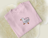 Duck Custom Jumper, Embroidered Baby Goose Crewneck Sweatshirt, Personalised Name Cute Duckling Design Stitch Adult Sweater,