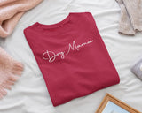 Custom Dog Mom Sweatshirt, Personalised Pet Names Printed On Sleeve Jumper, Dog Mama Crewneck Sweater, Comfort Color Sizes XS-4XL Outfits