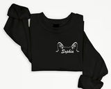 Cat Ears Custom Sweatshirt, Personalised Name Cat Mom Crewneck Jumper, Comfort Colors Sweater, Pet Owner Gift, Cat Lover Outfit Unisex Sizes