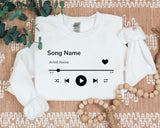 Custom Favorite Song Sweatshirt, Couple Matching Night Functions Party Sweaters, Anniversary Music Lover Gift for Boyfriend, Unisex Jumpers