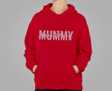 Personalised Mummy Hoodie, Custom Printed Kids Name On Chest Sweatshirt, Comfortable Mom Pullover Sweater, Special Mothers Day Gift For Mum