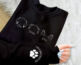 Dog Mom Custom Sweatshirt, Personalised Pet Names Printed Jumper, Dog Mama Dad Crewneck Sweater, Comfort Color Sizes XS-4XL Unisex Outfits