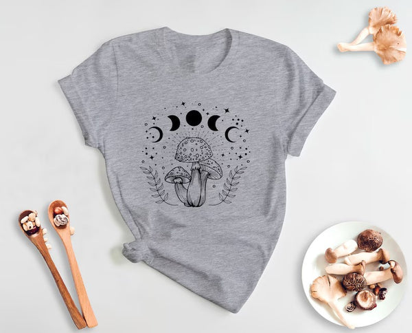 Mushroom Nature Shirt, Aesthetic Magic Mushroom Cottagecore T Shirt, Botanical Plant Outdoor Camping Fungus Graphic Tee, Mushroom Lover Gift