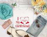 Girlfriend Love Photo Shirt, I Love My Girlfriend Custom Photo Tshirt, Boyfriend Matching Birthday College University Top, Gift for Couples