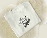 Best Mama Sweatshirt, Embroidered Flowers And Heart Crewneck Sweater, Beautiful Floral Embroidery Jumper, Mothers Day Memorial Gift For Mom