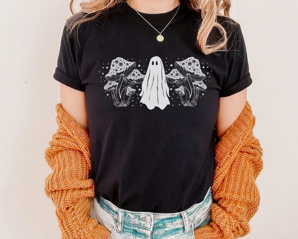 Mushroom Ghost Town Shirt, Halloween Retro Tshirt, Wild Magic Mushrooms Vintage Spooky Season Ghost Tee Shirt, Comfort Colors Unisex Outfit