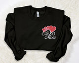 Mom Sweatshirts, Embroidered Bow And Heart Crewneck Sweater, Mama Minimalist Comfort Colors Jumpers, Grandmother Outfits, Mothers Day Gifts