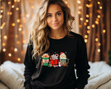 Christmas Sweater, Christmas Coffee Sweatshirt, Xmas Party Drinks Printed Sweatshirt, Aesthetic Minimalist Jumper, Coffee Lover Xmas Gifts