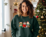 Christmas Sweater, Christmas Coffee Sweatshirt, Xmas Party Drinks Printed Sweatshirt, Aesthetic Minimalist Jumper, Coffee Lover Xmas Gifts