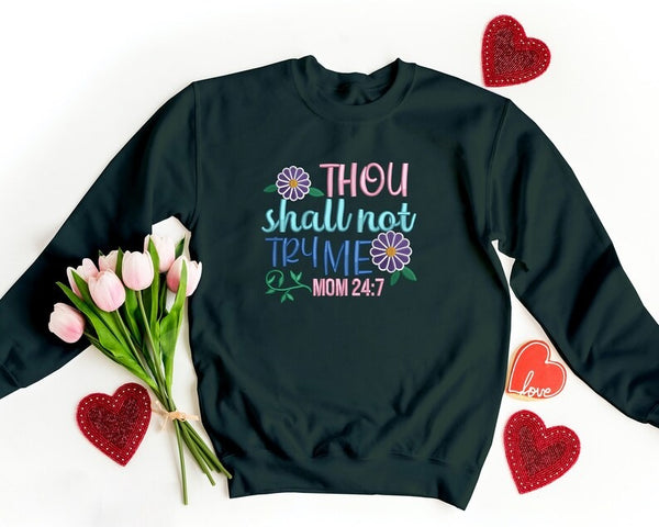 Mom Sweatshirt, Embroidered Mama Crewneck Flowers Sweater, Cute Grandmother Floral Comfy Jumper, Special Mothers Day Presents, New Mom Gifts