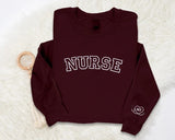 Personalised Nurse Sweatshirt, Embroidered Initial With Medical Stethoscope Sweater, Custom Medical Student Matching Outfit, Gift For Her