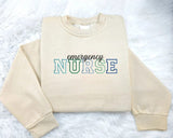 Nurse Sweatshirts, Personalized Embroidered Designs Crewneck Sweater, Custom Healthcare Student Matching Outfits, Special Gift For Doctors