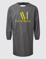 Custom Hairdresser Salon Gown, Personalised Logo Printed Long Sleeve Waterproof Gown, Beauticians Spa Makeup Artists Cover Up Customer Cape