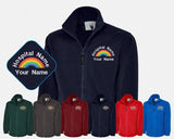 Rainbow Embroidered Full Zip Fleece Jacket, Custom Monogrammed Student Nurse Jacket, National Healthcare Worker Medical Uniform, Nurse Gifts