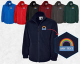 National Heroes Rainbow Embroidered Fleece Jacket, Customised Men Full Zip Jacket, Healthcare Staff Uniform, Thank You Nurse Gift for Doctor