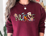 Nurse Sweatshirt, Leopard Print Nurse Aesthetic Jumper, Comfort Colors Crewneck Sweater, University College Outfits, Medical Student Gifts