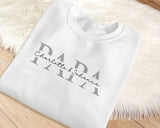 Custom Papa Sweatshirt, Personalised Kids Names Printed Crewneck, Birthday Special Gift for Dad, Dad Vatertag Sweatshirt, Father's Day Gifts