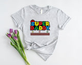 Super DADDY Father's Day Tshirt, Dad Funny Printed Crewneck Shirt, Retro Dad Tshirt, Daddy Tee Tops, Birthday Gift for Dad, Grandpa Presents