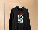 Palestine Hoodie, Palestine Fist Flag Printed Hoody, Palestine Clothing, Adult Sizes Hooded Sweatshirts