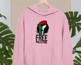 Palestine Hoodie, Palestine Fist Flag Printed Hoody, Palestine Clothing, Adult Sizes Hooded Sweatshirts