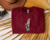 Palestine Map Crewneck Sweatshirts, Al Aqsa Embroidery Sweaters, Palestine Design Jumpers, Palestine Clothing