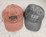 Personalised Embroidered Dad Vintage Caps, Custom Name Father's Day Hats, 100% Cotton Snapback Caps, Grandpa Gift, Special Gift for Grandpa