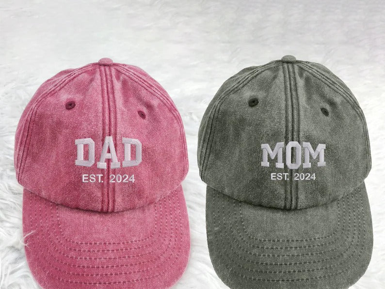 Personalised Embroidered Dad Vintage Caps, Custom Name Father's Day Hats, 100% Cotton Snapback Caps, Grandpa Gift, Special Gift for Grandpa