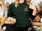 Hello Pumpkin Sweatshirt, Vintage Halloween Embroidered Sweatshirt, Pumpkin Matching Sweater, Spooky Season Jumper, Cute Halloween Clothing