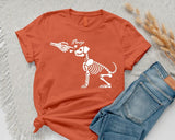 Dog Skeleton Halloween Shirts, Funny Dog T Shirt, Dog Lover Halloween Tops, Dog Skeleton Funny Tees, Happy Halloween, Haloween Party Outfits