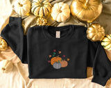 Embroidered Pumpkin Fall Sweaters, Halloween Pumpkins Sweatshirt, Autumn Spooky Season Jumpers, Unisex Family Matching Tops, Halloween Gifts