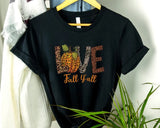 Love Fall Y'All Printed Shirt, Vintage Halloween Pumpkin Tee Shirt, Thanksgiving Peace Love Shirt, Fall Vibes Top, Halloween Clothing Gift