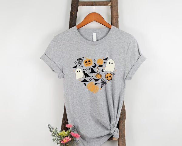 Vintage Halloween Printed T-Shirt, Halloween All Things Shirt, Cute Fall Pumpkin Shirt, Funny Halloween Ghost Tees, Halloween Party Clothing