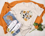 Love Fall Y'All Printed Shirt, Vintage Halloween Pumpkin Tee Shirt, Thanksgiving Peace Love Shirt, Fall Vibes Top, Halloween Clothing Gift