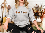 Embroidered Pumpkin Sweatshirt, Fall Unisex Sweatshirt, Pumpkin Patch Spooky Season Sweatshirt, Autumn Ghost Outfits, Halloween Sweatshirt