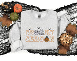 Spooky Season Sweatshirt, Retro Embroidered Halloween Sweaters, Family Matching Trendy Autumn Jumper, Unisex Adults Tops, Halloween Outfits